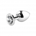 Metall-Analplug mit Kristall
