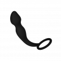 Silikon Analplug mit Hodenring