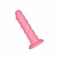 Gerippter Dildo aus Silikon