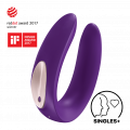 Satisfyer 'DOUBLE PLUS', Partnervibrator, lila/roségold, 9 cm