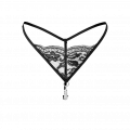 Spitzenstring mit edler Perlenkette