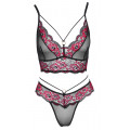 Dessous-Set aus zweifarbiger Spitze (S)