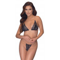 Dessous-Set durchsichtigen Bändern (M)