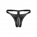 Ledertanga mit Kette