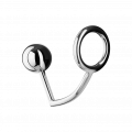 Metall-Penisring mit Analdildo, M, 4,5cm