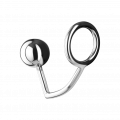 Metall-Penisring mit Analdildo, L, 5cm