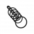 Penismanschette mit 5 Ringen, 4 - 5 cm