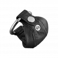 Leder-Peniskäfig mit Druckknopf