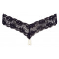 Ouvert String mit doppelter Perlenkette (L) 