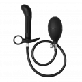 Rimba Latex Play - Inflatable Anal Plug with Pump - Black