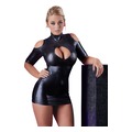 Wetlook-Minikleid (schulterfrei)