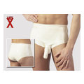 Latex Herren Pants mit Penis/Hodenhülle L/XL
