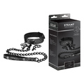 STEAMY SHADES Collar with Leash and Nipple Clamps