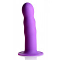 Gewellter Dildo Squeeze-It (Lila)