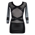 Axami Minikleid in Wetlook-Optik schwarz L