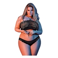 Halter Bandeau & Panty Set XXL (Black)
