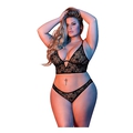 Underwire Bralette & Panty Set XXL (Black)