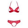 Ouvert Neckholder Set S/M rot