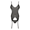 Lumunu Lingerie Fishnet-Top mit Strapse (4 tlg.)