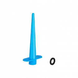 WaterClean Shower Head Spike blue