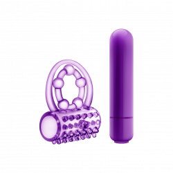 Vibrating Double Strap Cock Ring, 6,3-8,3cm