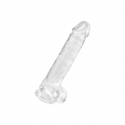 Transparenter Naturdildo, Größe L
