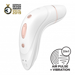 Satisfyer 'PRO1+', Druckwellenvibrator, weiß/roségold, 13 cm