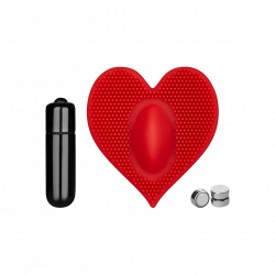 Genopptes Vibro Herz aus Silikon
