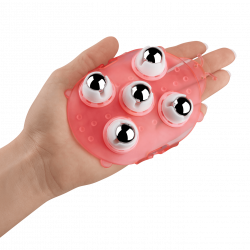 Massagehandschuh mit Edelstahlkugeln