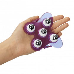 Massagehandschuh mit Edelstahlkugeln