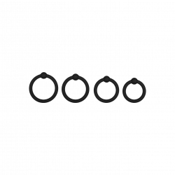 Silikonpenisring-Set, 4 Teile