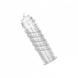 Penishülle mit Rippen- und Noppenstruktur
