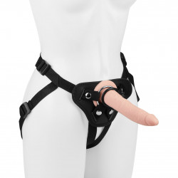 Strap On mit Silikon Naturdildo