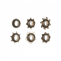 Ring Set, 1,5 - 3,5 cm, 6 Stück