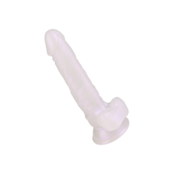 Schimmernder Naturdildo mit Saugfuß, 18,5 cm