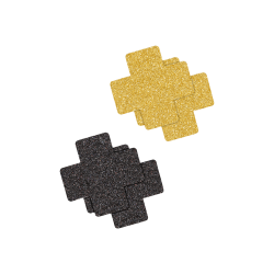 Pretty Pasties - Glitter Cross, 2 Paar
