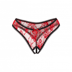 Sexy Ouvert-String mit Ziernaht und Spitze