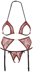 Strapsset rot/gold