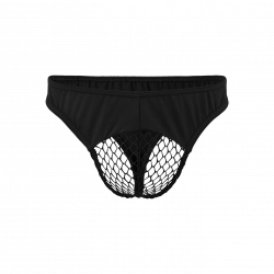 Sexy Tanga mit transparentem Netz-Areal