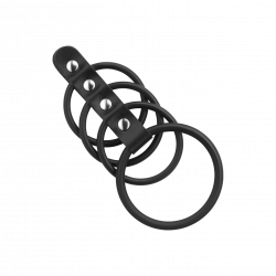 Penismanschette mit 4 Ringen, 4 - 5,5 cm