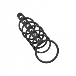 Penismanschette mit Ringen, 3,5 - 5,5 cm