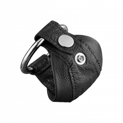 Leder-Peniskäfig mit Druckknopf