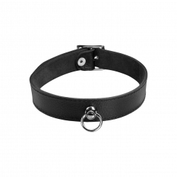 Schmales Leder-Halsband mit O-Ring