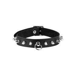 Leder-Halsband mit Killernieten