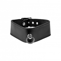 Breites Leder-Halsband mit O-Ring