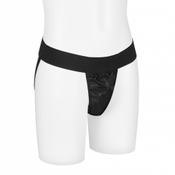 Jock Strap mit Lederklappe