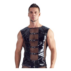 Lack Shirt mit Netz