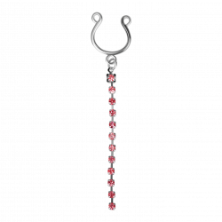 Nippelclip mit Strasskette