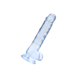 Crystal Clear - Dildo with Balls, 19cm