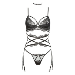 Edles Lingerie Set "Diamond" mit Satin & Spitze (S/M)